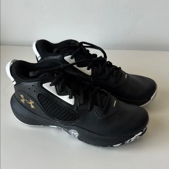 Under Armour Kids Black and White Sneakers - Picture 3 of 6